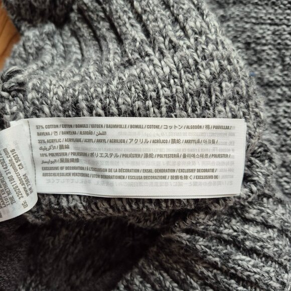 Hollister Cardigan Sweater Gray Knit Cotton Pockets Shawl Collar Men's Medium - Picture 7 of 11